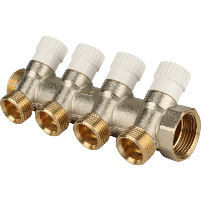 Коллектор 4 отвода распределительный STOUT 1" 3/4"ЕК (SMB 6851 013404) в Симферополе Коллектор 4 отвода распределительный STOUT 1" 3/4"ЕК (SMB 6851 013404) в Симферополе