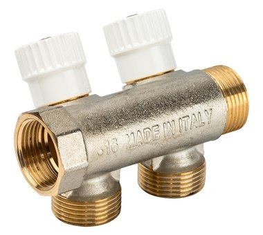 Коллектор LUXOR 2-х ходовой коллектор с перекрывающими кранами CP 462 G3/4xG1/2 (68512602) в Симферополе
