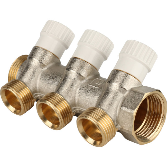 Коллектор распределительный STOUT 1", 3 отвода 3/4"ЕК (SMB 6851 013403) в Симферополе Коллектор распределительный STOUT 1", 3 отвода 3/4"ЕК (SMB 6851 013403) в Симферополе