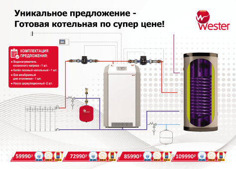 Готовая котельная с котлом 30 кВт