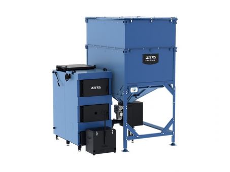 Котел универсальный MAXIMA 200 "один шнек" + Бункер 800 л (комплектация №1)