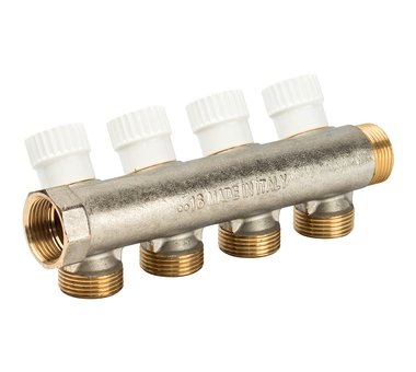 Коллектор 4 выхода с перекрывающими кранами LUXOR CP 454 G3/4xG3/4 EK (68512804) в Симферополе