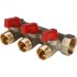 Коллектор 3 отвода с шаровыми кранами STOUT 3/4" 1/2" (красные ручки) (SMB 6200 341203) в Симферополе Коллектор 3 отвода с шаровыми кранами STOUT 3/4" 1/2" (красные ручки) (SMB 6200 341203) в Симферополе