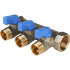 Коллектор 3 отвода с шаровыми кранами STOUT 3/4" 1/2" (синие ручки) (SMB 6201 341203) в Симферополе Коллектор 3 отвода с шаровыми кранами STOUT 3/4" 1/2" (синие ручки) (SMB 6201 341203) в Симферополе
