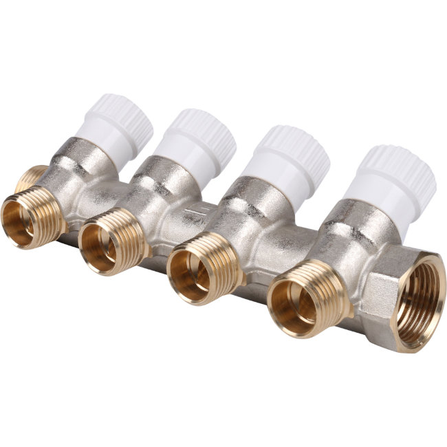 Коллектор 4 отвода с шаровыми кранами STOUT 3/4" 1/2" (SMB 6851 341204) в Симферополе Коллектор 4 отвода с шаровыми кранами STOUT 3/4" 1/2" (SMB 6851 341204) в Симферополе